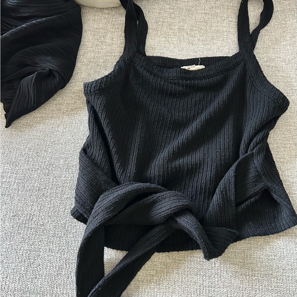 Madewell Black Ribbed Camisole Top